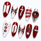 BTS OT7 Concert Press On Nails, Kpop Fandom Inspired Handmade Reusable Custom Nail Set