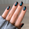 Blue Cat Eye Press On Nails,  Aura Nails Handmade Almond Reusable Nail Set